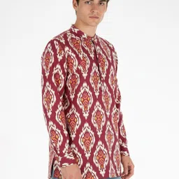 Anouk Rustic Ethnic Motifs Printed Band Collar Kurta-picture-28