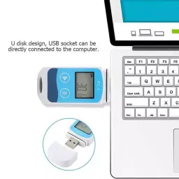 HSETIN USB Temperature Data Logger Temperature & Humidity Sensor with LCD Display and 3 W Power, RC-5 image 2