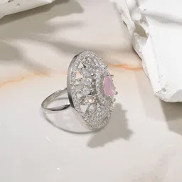 Niska Cubic-Zirconia Studded Finger Ring image 5