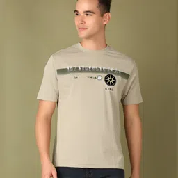 V-Mart Men Graphic Printed Round Neck Cotton T-shirt image 2