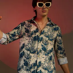 Campus Sutra Men Comfort Opaque Printed Casual Shirt-image-83