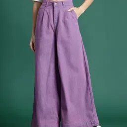 DressBerry Women Wide Leg Stretchable Jeans-image-24