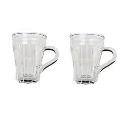 Somil Clear Glass Coffee & Tea Cup / Mug (100 Ml), Enjoy Your Drink in Style, 17 X 9.5 X 9.5 Cm, Pack of 11 image 2