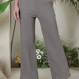 Selvia Women Easy Wash Regular Fit Trousers-image-95