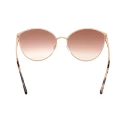 Tom Ford Women Brown Lens & Gold-Toned Oversized Sunglasses with image 3