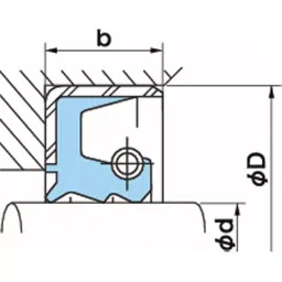 NOK TB Type Nitrile Rubber Oil Seal, TB4709514 image 2