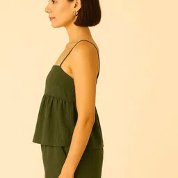 KAORI BY SHREYA AGARWAL Square Neck Top With Shorts Co-Ords image 4