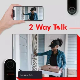 CP Plus CP-L23 Smart WiFi Wireless Video Doorbell with Micro sd Card Slot upto 128 GB, 1080P Full HD Camera & 2-Way Talk image 3