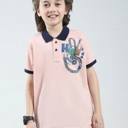 Monte Carlo Boys Floral Printed Applique Regular Fit Short Sleeves T-shirt-picture-16
