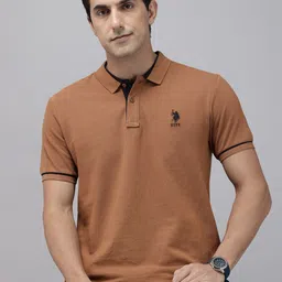 U.S. Polo Assn. Polo Collar Pure Cotton Slim Fit T-shirt-picture-47