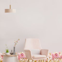 Jaamso Royals White & Pink Flowers Printed Self-Adhesive & Durable Wall Sticker-picture-38