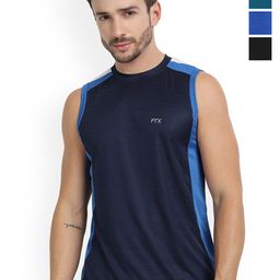 FTX Pack Of 4 Color Blocked Round Neck Gym Vests 709-9_709-10_709-12_709-15-S-picture-10