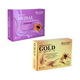 Mexico herbs Set Of 2 Bridal & Gold Facial Kit For Anti Ageing - 60 g Each image 1