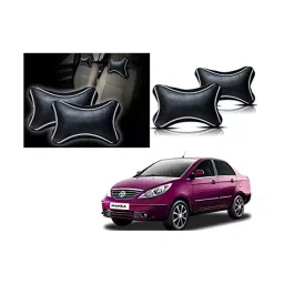 Auto Pearl Black Dots CV Car Neck Rest Pillow Compatible for Tata Manza-picture-32