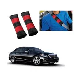Auto Pearl Seat Belt Cushion (Pack of 2, Black, Red) Compatible for Mercedes Benz E Class-picture-43