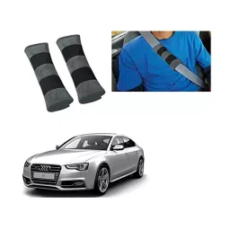 Auto Pearl Seat Belt Cushion (Pack of 2, Grey Black) Compatible for Audi S5-picture-30