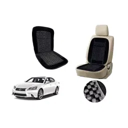 Auto Pearl Car Wooden Bead Seat Cushion with Black Velvet Border Compatible for Lexus GS 350-picture-30