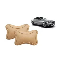 Auto Pearl Beige Dots CV Car Neck Rest Pillow Compatible for Mercedes C200-picture-38