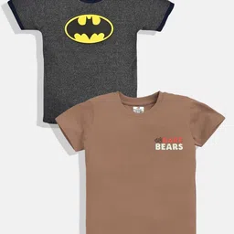 YK X Minute Mirth Boys Pack of 2 Printed Round Neck T-shirts-picture-28