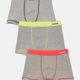 Mackly Pack Of 3 Solid Briefs - Grey-picture-49