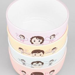 fab n funky Baby Bowls with Text Print Pack of 4Multicolour - 350 ml-picture-8