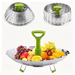 SYGA Medium Stainless Steel Steamer Basket for Vegetable/Insert for Pots, Pans steam boiling (6.5"-10")-picture-11