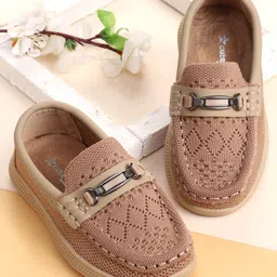 Cute Walk by Babyhug Slip On Solid Loafers - Beige-picture-17