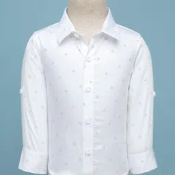 Robo Fry Cotton Woven Full Sleeves Solid Color 3 Piece Party Suit with Bow - Pink image 2