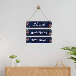 Myntra Elegant Homes Blue Printed Wooden Wall Hangings-image-22