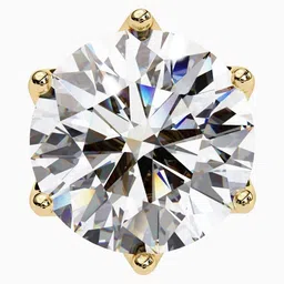 VALANOVA 14 Kt Gold Lab Grown Diamond Stud Earrings - 1.72 g image 2