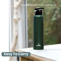 Speedex Olive Green Set of 6 Stainless Steel Colourblocked Water Bottle image 2