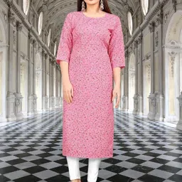 MANTRA DESIGNER Women Pink Polyester Kurtas-image-60