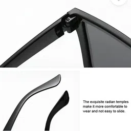 DonBaller Unisex Black Lens & Black Square Sunglasses with image 4