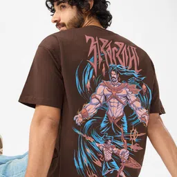The Souled Store Men Graphic Printed Round Neck Cotton Oversized T-shirt-picture-41