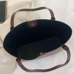 PURPLEHUNT Women Leather Oversized Shopper Hobo Bag image 4
