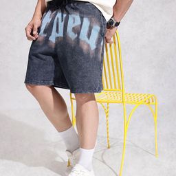 WROGN Men Typography Printed Loose Fit Pure Cotton Shorts-picture-44