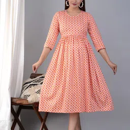 TANISHA Floral Print Maternity Fit & Flare Dress-picture-11