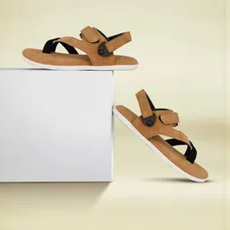 Bizazo Men Synthetic Leather Sandals image 1