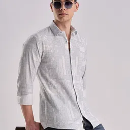 BS BLUE SQUAD Men Slim Fit Opaque Printed Casual Shirt-picture-29