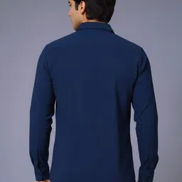 Metronaut Colorblocked Spread Collar Long Sleeves Casual Shirt image 2