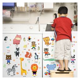 Jaamso Royals Animal Name Educational Kids Room Decor Wall Sticker (60CM x 90CM)-picture-25