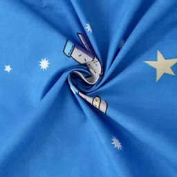 KIDS WONDERS Kids Print Flat Bed Sheet Design 8 With 2 Pillow Covers - Blue image 2