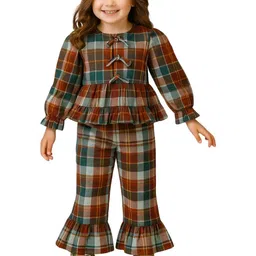 Le Nino Girls Checked Top with Trousers-picture-23