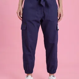 Lounge Dreams Women Relaxed Loose Fit Cargos Trousers-picture-26