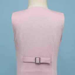 Robo Fry Cotton Woven Full Sleeves Three Piece Party Suit Set with Bow Applique - Pink image 5