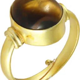 GenZcomplex Gold-Plated Brass Quartz Finger Ring image 1