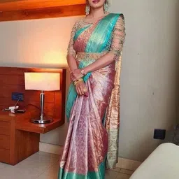 Dinesh Ethnic Traditional Wear Ethnic Motifs Woven Design Zari Banarasi Saree image 3