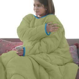 Divine Casa Lime Green Microfiber AC Room 120 GSM Single Bed Comforter-picture-21