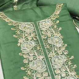 Peachmode Embroidered Unstitched Dress Material image 3