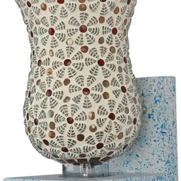 1ST TIME Multicoloured & White Colourblocked Wood Traditional Abstract Shaped Shaped Wall Lamp-picture-33